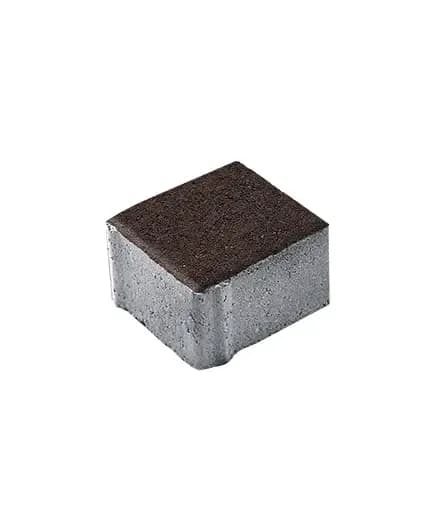 Тротуарная плитка Квадрат 200×200 мм, Коричневый, стандарт на белом
