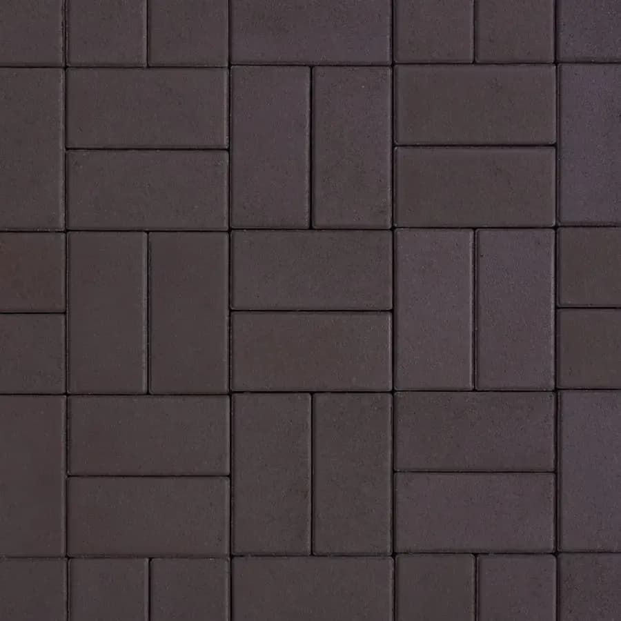 Тротуарная плитка Прямоугольник 100×200 мм, Коричневый, стандарт на белом, фото 3