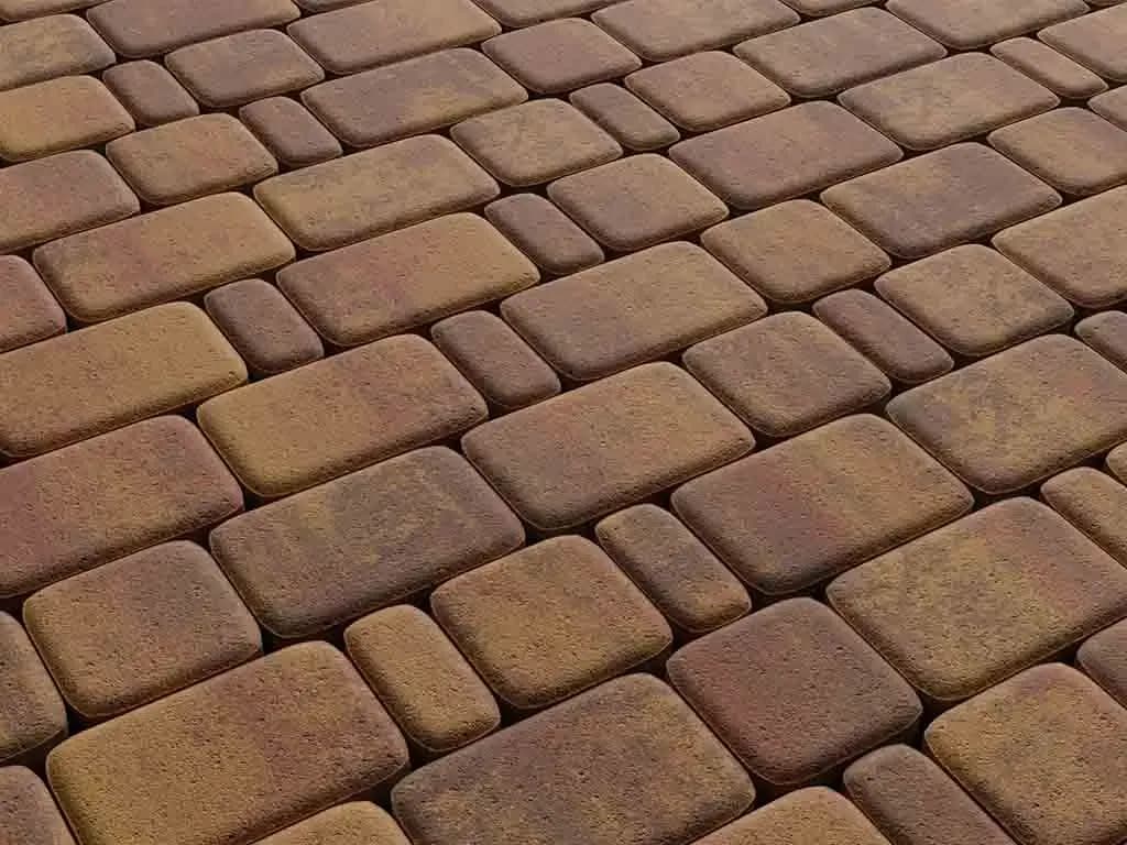 Тротуарная плитка Классико, Листопад Осень стандарт, гладкая на антраците, фото 7