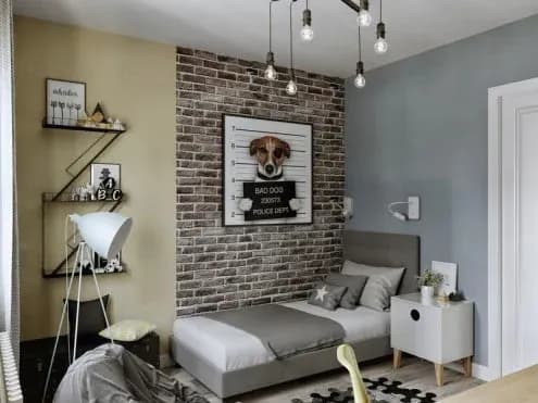 Искусственный камень Брюгге Брик 319-60, серый, фото 3