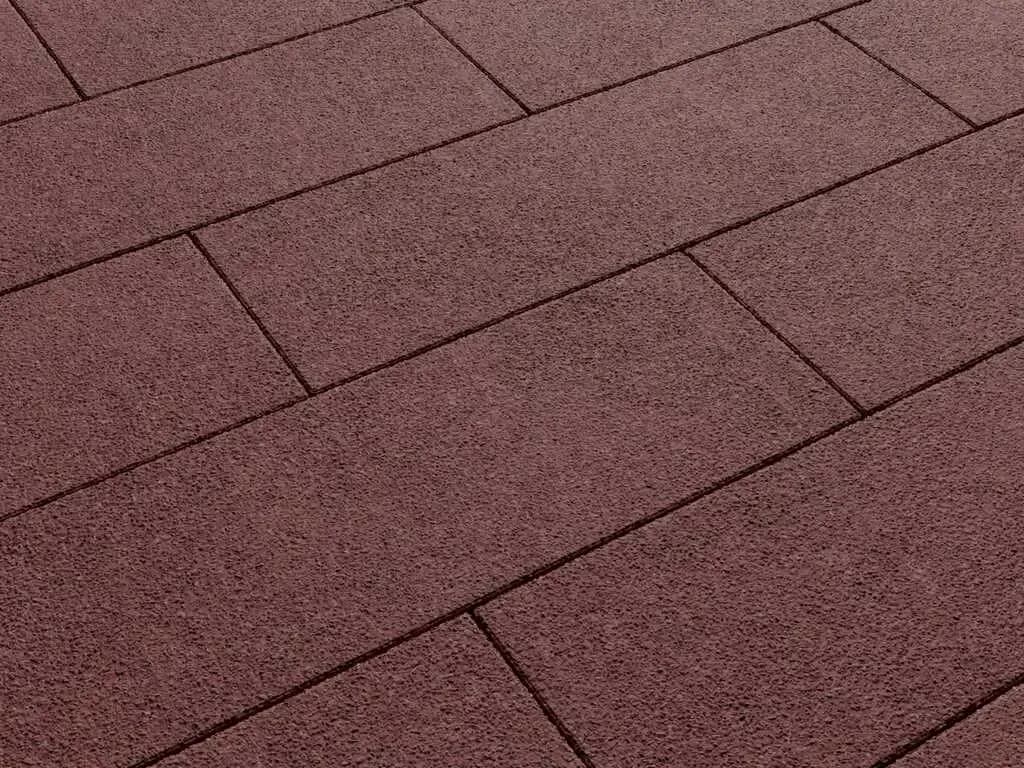 Тротуарная плитка Прямоугольник 600×200 мм, Красный, гранит на белом, фото 5