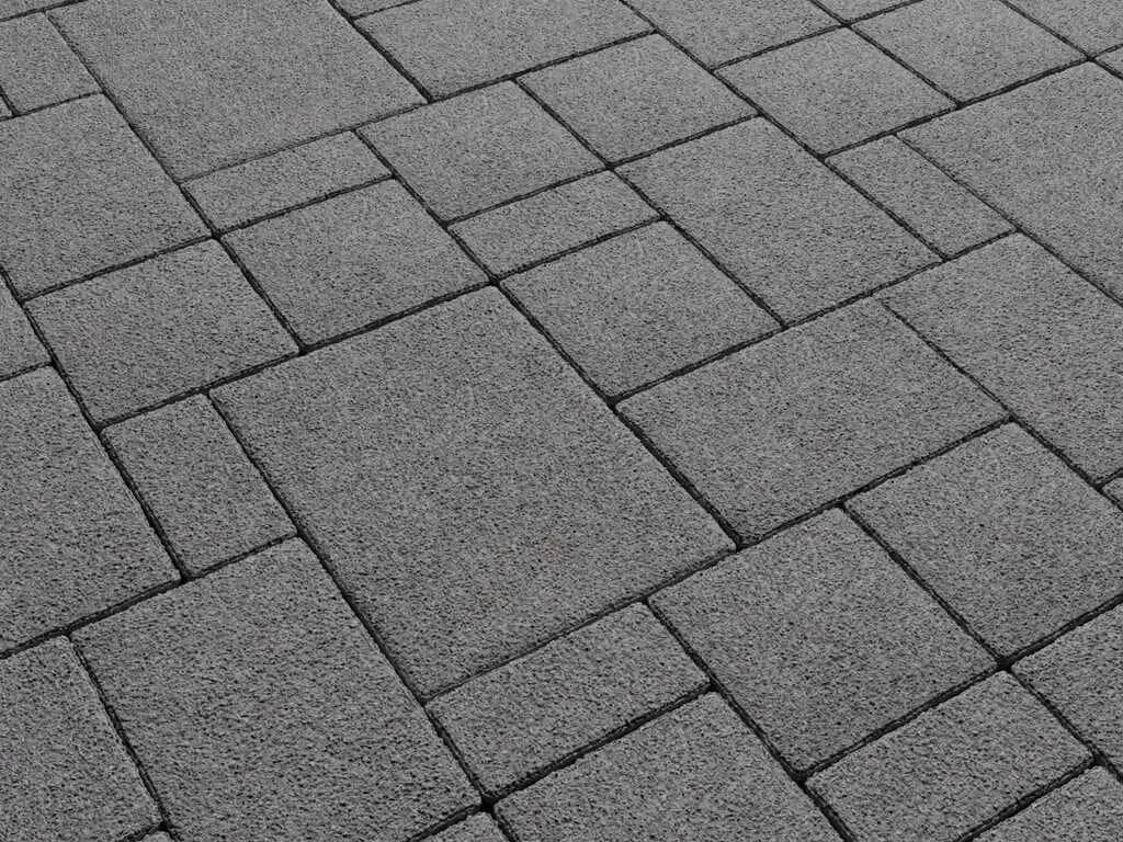 Тротуарная плитка Мюнхен, Серый, гранит на белом, фото 5