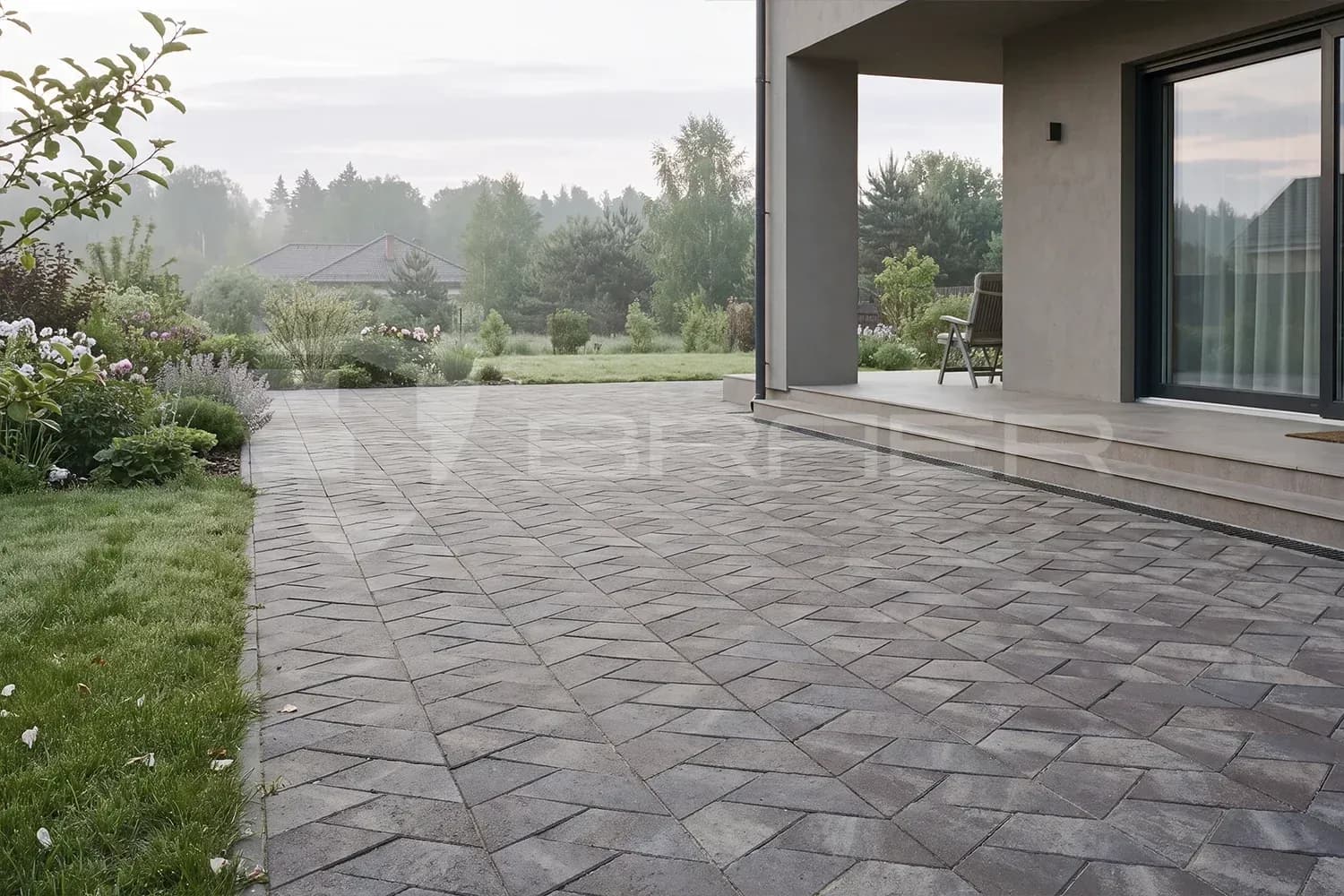 Тротуарная плитка Трапеция, Color Mix Байкал, 60 мм, фото 3