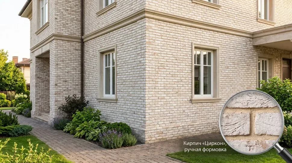 Кирпич ручной формовки Циркон, 1 НФ, фото 3