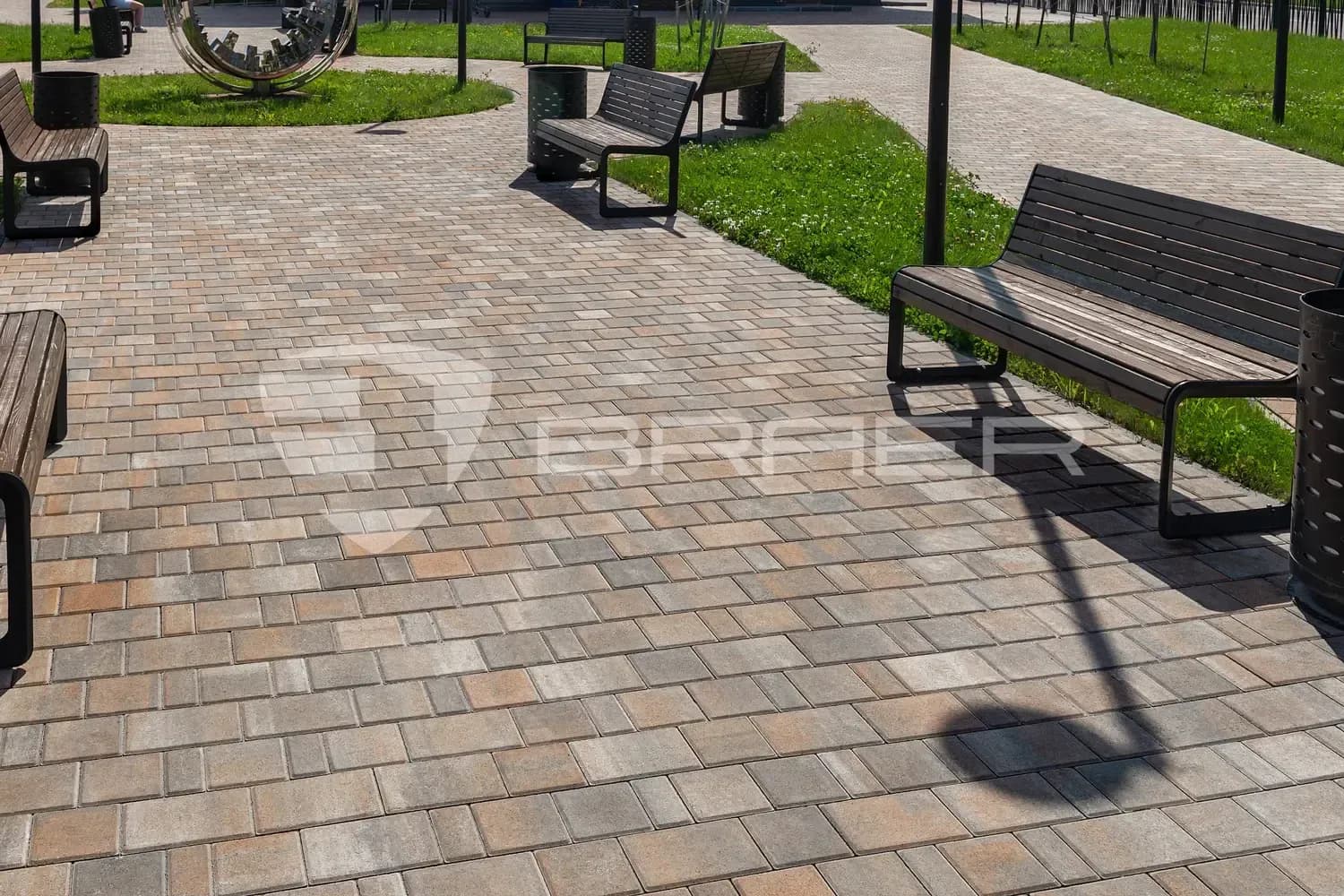 Тротуарная плитка Старый город Венусбергер, Color Mix Койот, 40 мм, фото 5