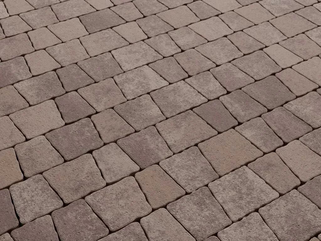 Тротуарная плитка Антик, Листопад Хаски стандарт, гладкая на антраците, фото 7