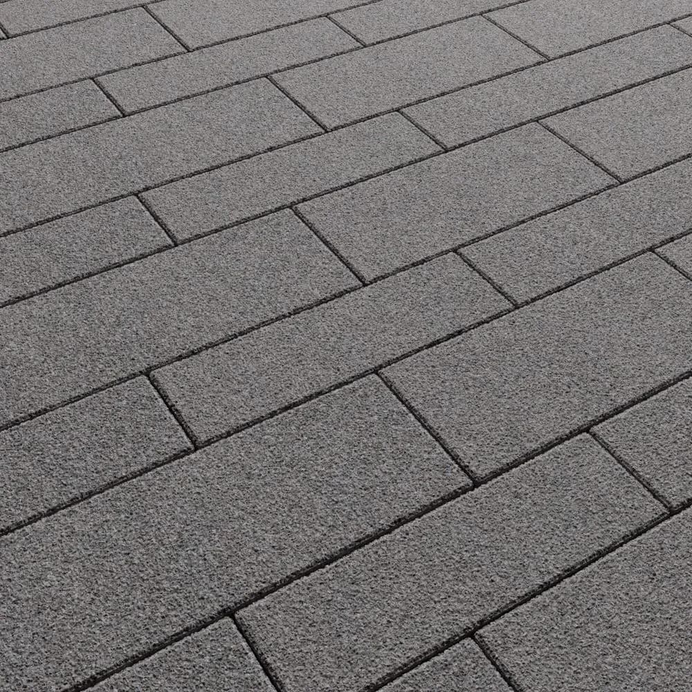 Тротуарная плитка Паркет (набор из 4 плит) 480×160 мм, Серый, гранит на белом, фото 3